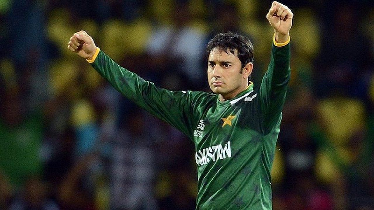 सईद अजमल विकेट का जश्न मानते हुए (photo: Espn)